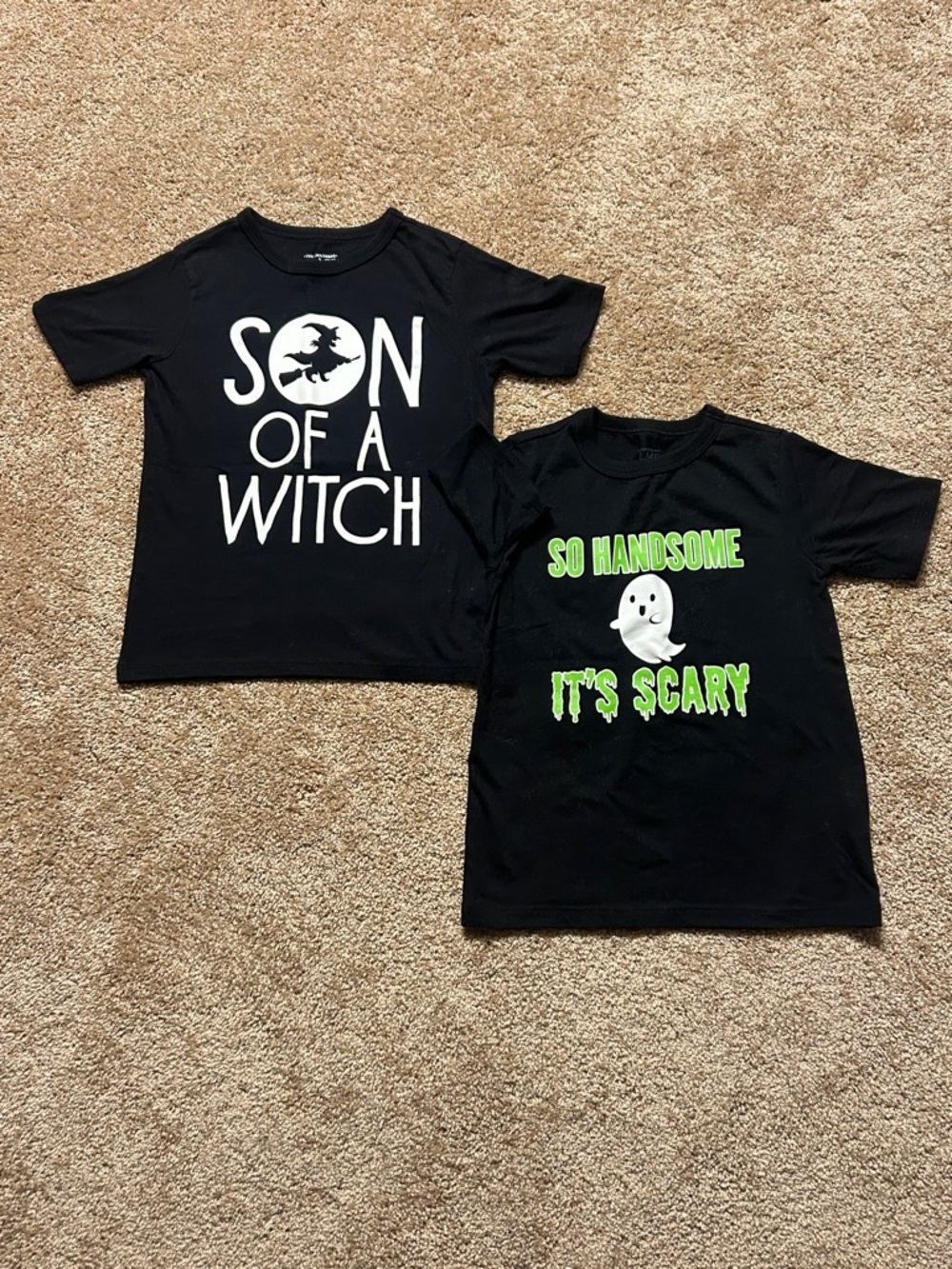 The Children's Place Black Halloween Graphic Tees